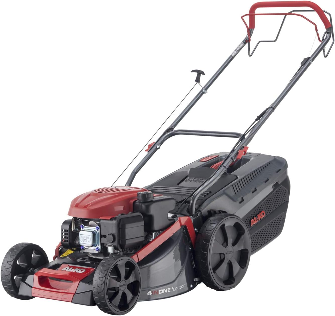 AL-KO Benzin-Rasenmäher Comfort 46.0 SP-A Plus (46 cm Schnittbreite, 2.1 kW Motorleistung, Robustes Stahlblechgehäuse, Hinterradantrieb, Mulchfunktion, Seitenauswurf, für Rasenflächen bis 1400 m²)