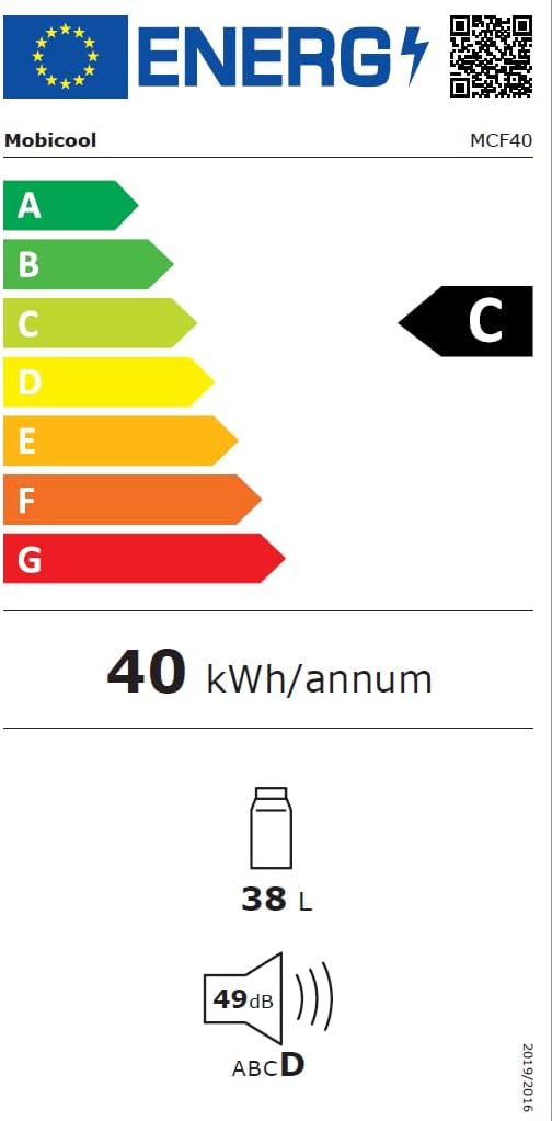 Mobicool MCF40, elektrische Kompressor-Kühlbox, 38 Liter, 12/24/230 V, Mini-Kühlschrank für Auto, Lkw, Boot, Reisemobil und Steckdose, Blue