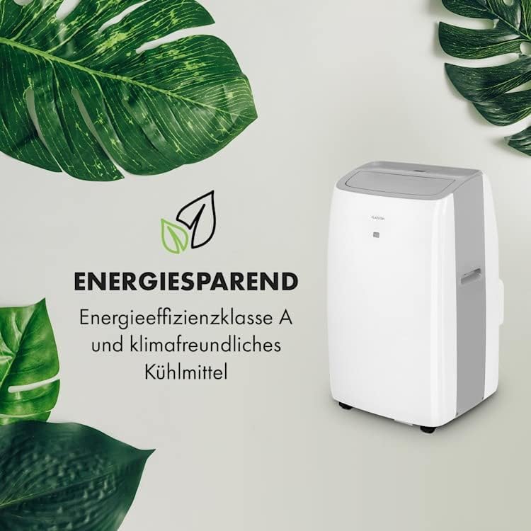 Klarstein Mobile Klimaanlage mit Abluftschlauch, 4-in-1 Klimagerät, Ventilator, Luftentfeuchter & Nachtmodus, Kleine & Portable Klimaanlage für Wohnung & Büro, Niedriger Verbrauch, 14000BTU