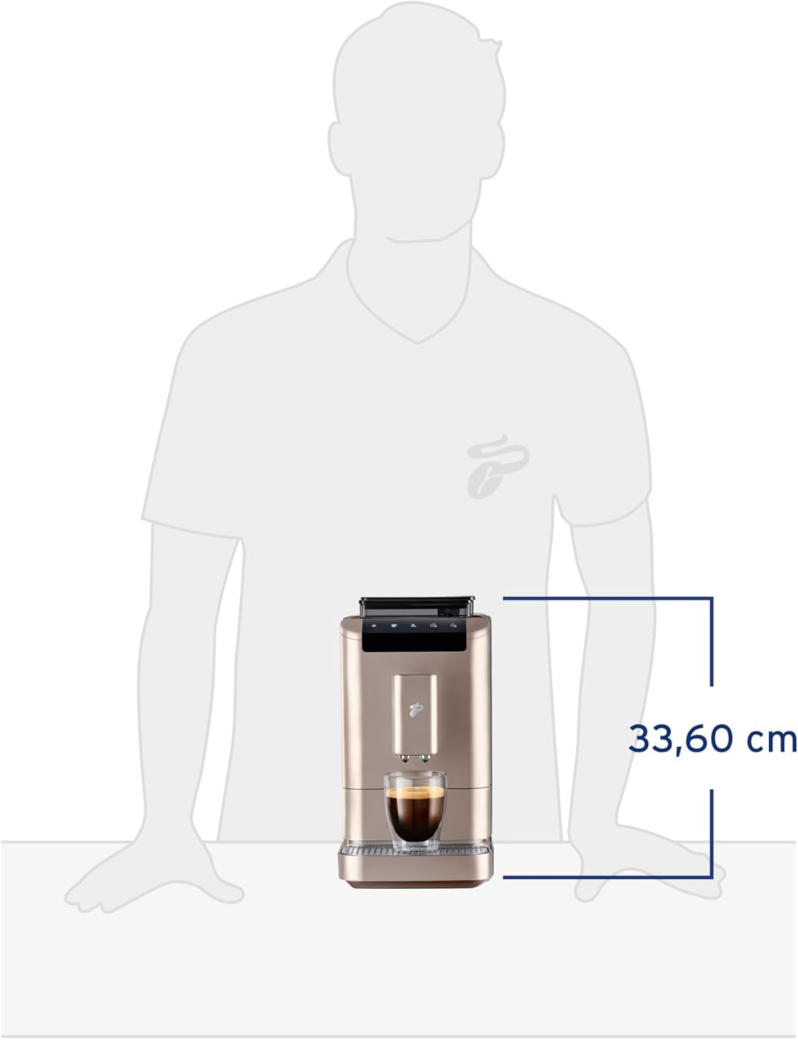 Tchibo Kaffeevollautomat Esperto2 Caffè mit 2-Tassen-Funktion für Caffè Crema und Espresso, Granite Black - INKLUSIVE Kaffeeprobierset GRATIS