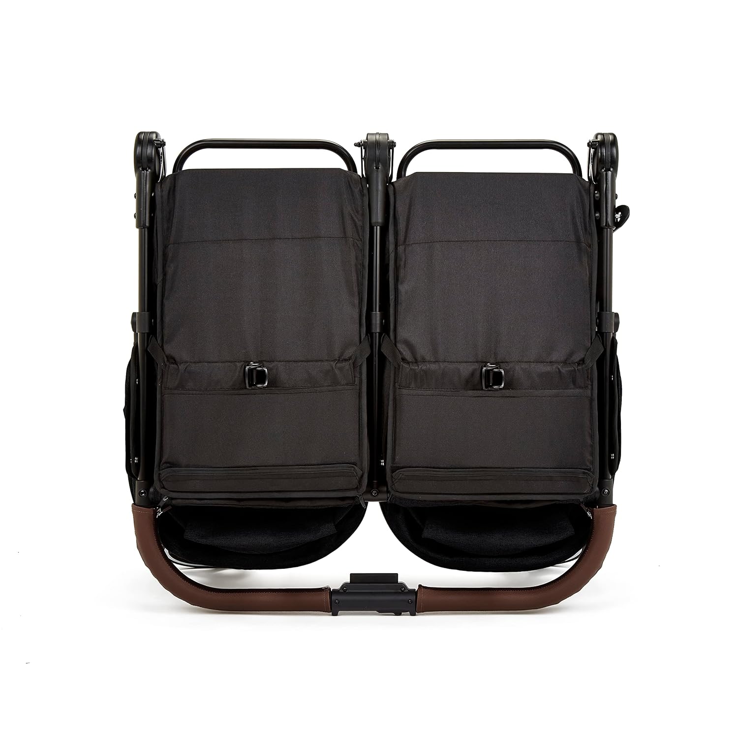 Venus Max Doppel kinderwagen - geeignet von Geburt bis 15 kg (ca. 3 Jahre), kompakter, leichter, faltbarer Zwillingskinderwagen, inklusive Regenschutz und Fußwärmer (Biscuit)