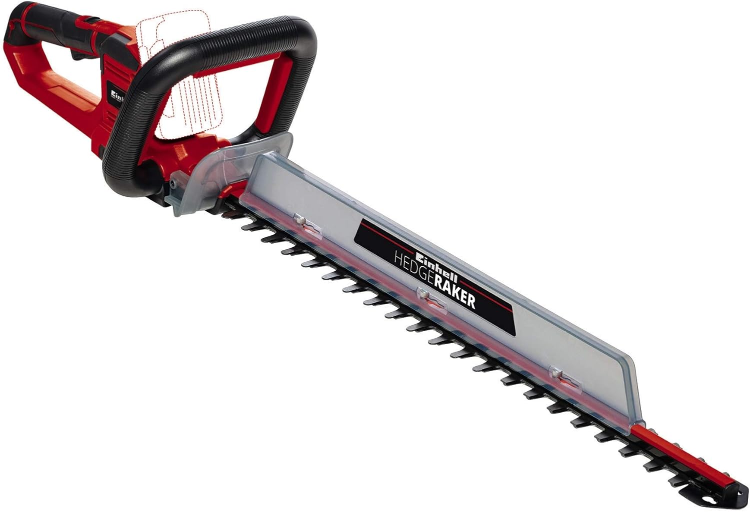 Einhell Akku-Heckenschere GE-CH 18/60 Li-Solo Power X-Change (18 V, 60 cm Schnittlnge, 22 mm Zahnabstand, drehbarer Handgriff, inkl. Schnittgutsammler, ohne Akku)