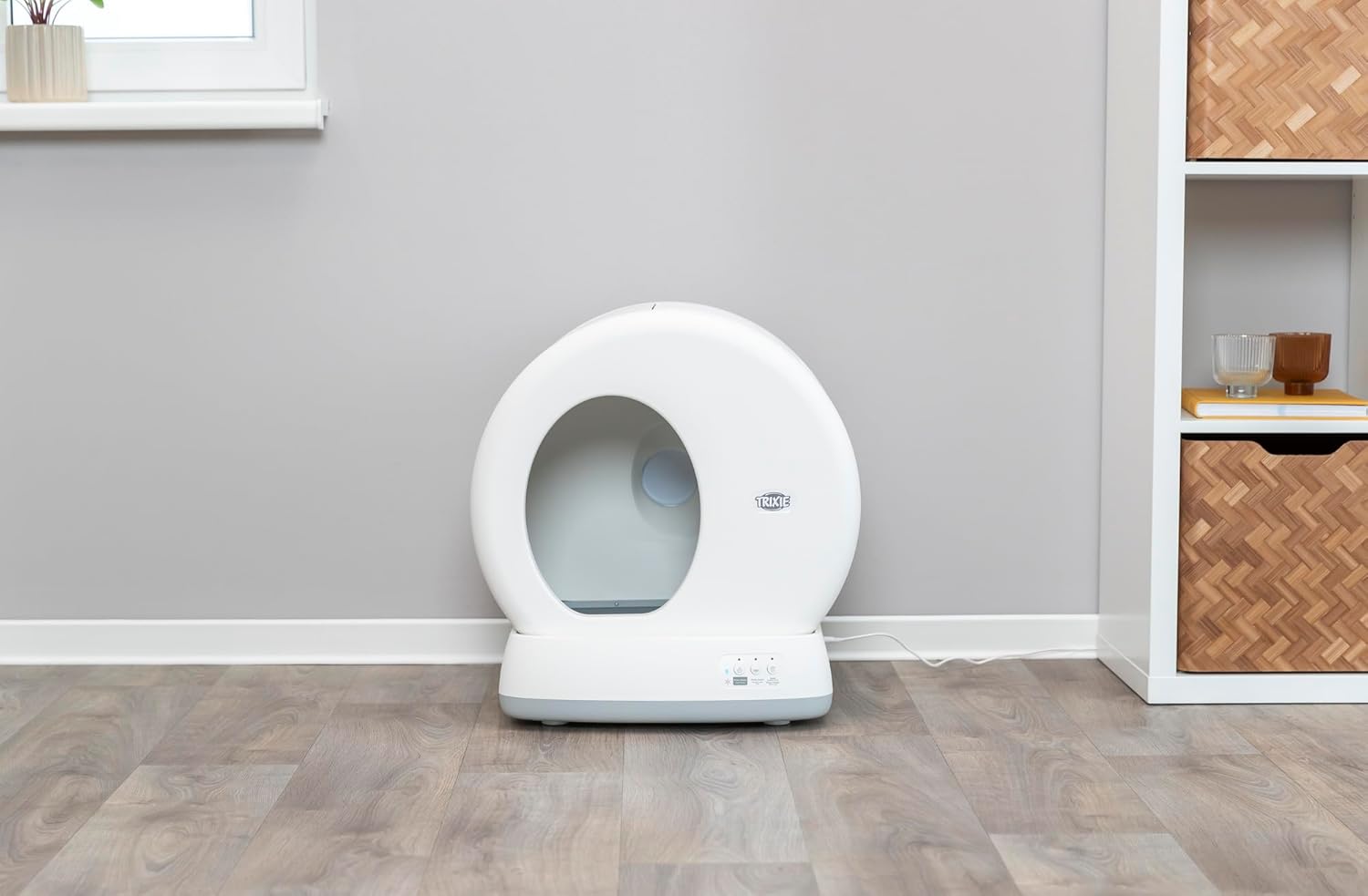 TRIXIE selbstreinigende Katzentoilette 53 x 55,5 x 52 cm – für anhaltende Sauberkeit – praktisches, elektrisches Katzenklo für Katzen ab 1,5 kg / 4 Monaten – leise & sicher - 40040