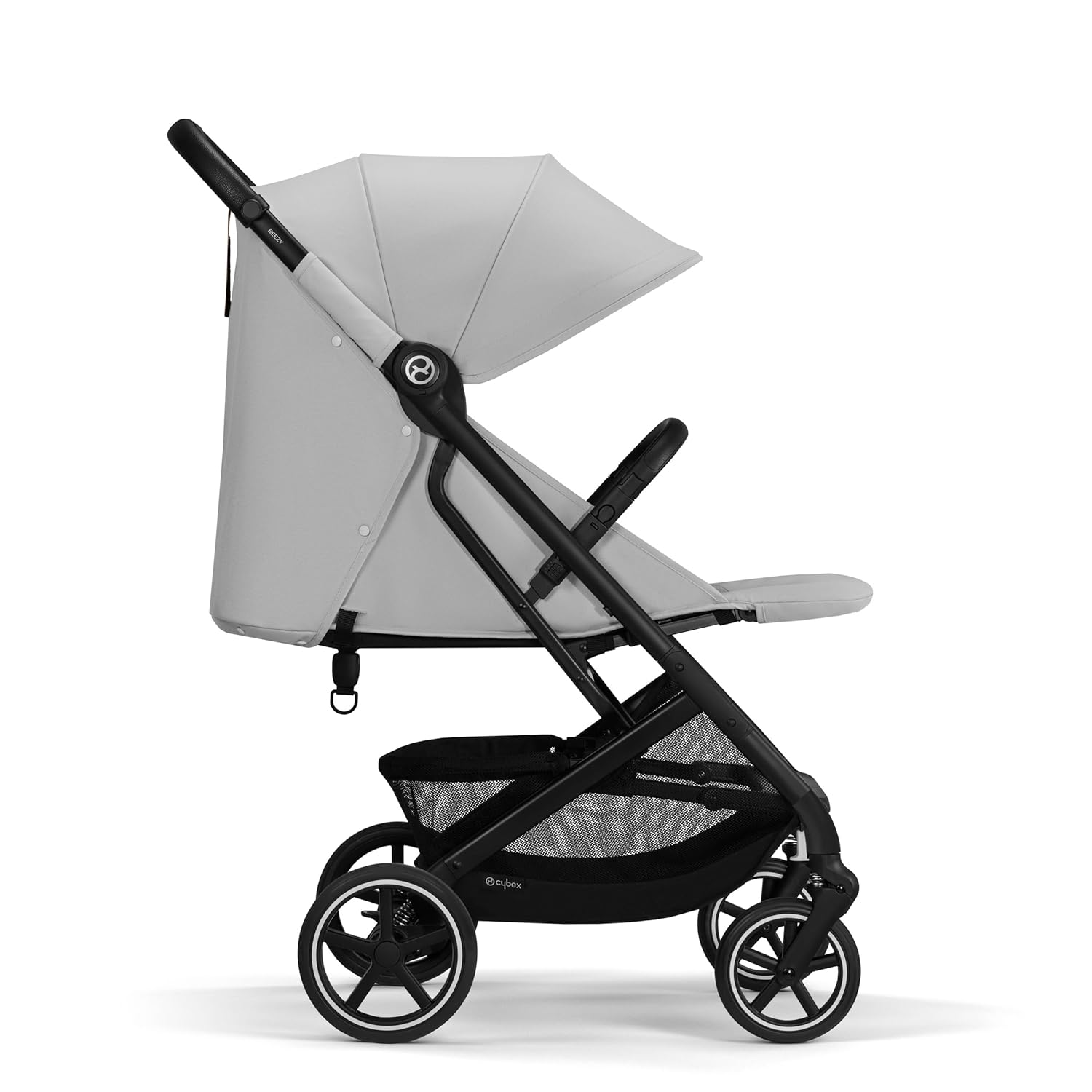 Cybex Gold Kinderwagen Beezy mit One-Pull Harness, Ab Geburt bis ca. 4 Jahre (max. 22 kg), Kompakt und ergonomisch, Magic Black (Schwarz mit schwarzem Rahmen)