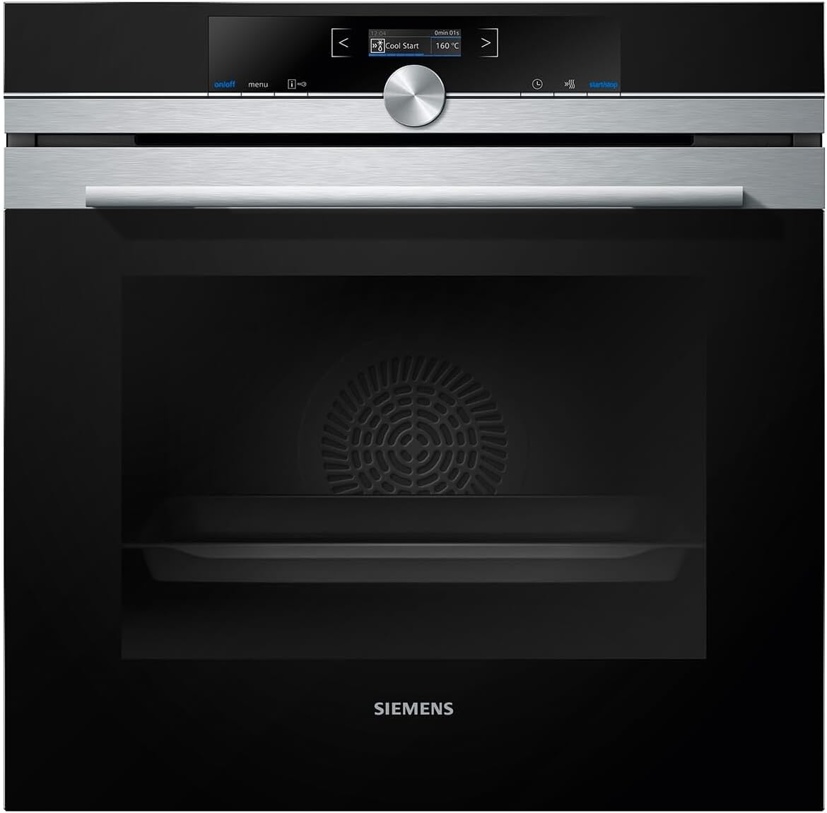 Siemens HB572ABS3, iQ300, Einbau-Backofen 60 x 60 cm, Air Fry, activeClean Pyrolyse Selbstreinung, LED-Touchbedienung, 3D Heißluft, Schnellaufheizung, cookControl10 Automatikprogramme, Edelstahl