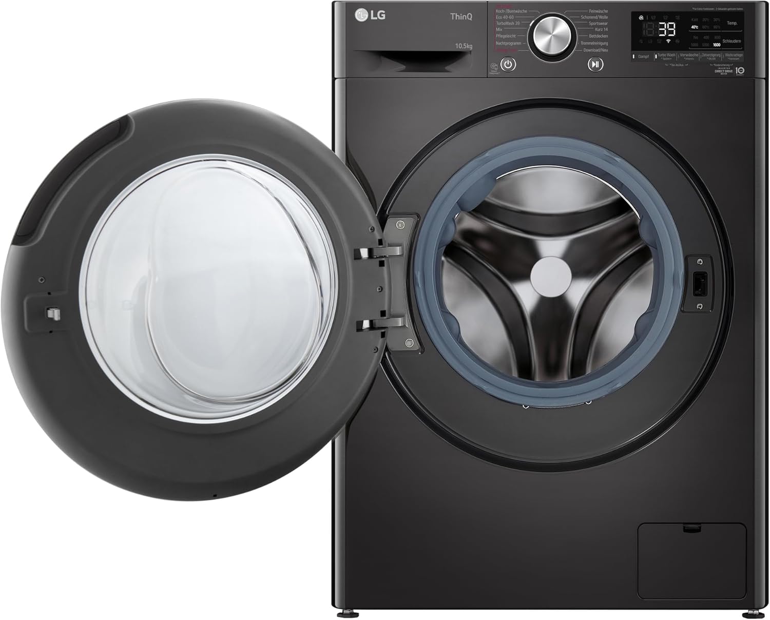 LG F4WV7080, Klasse A, Frontlader-Waschmaschine 8 kg, 1400 U/Min, AI Direct Drive, Wi-Fi, Tiefenreinigung mit Dampf, Groe Kapazitt, TRIPLE A, Auentür aus Sicherheitsglas, 62 x 60 x 85 cm Wei