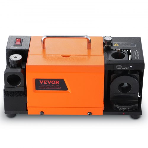 Bohrerschleifgerät 120 W Bohrerschleifmaschine 4500 U/min Schärfstation 45# Stahl Bohrerschärfgerät 95-135° Einstellbarer Spitzenwinkel 18 Spannzangen Geeignet für Bohrerdurchmesser φ3–20 mm
