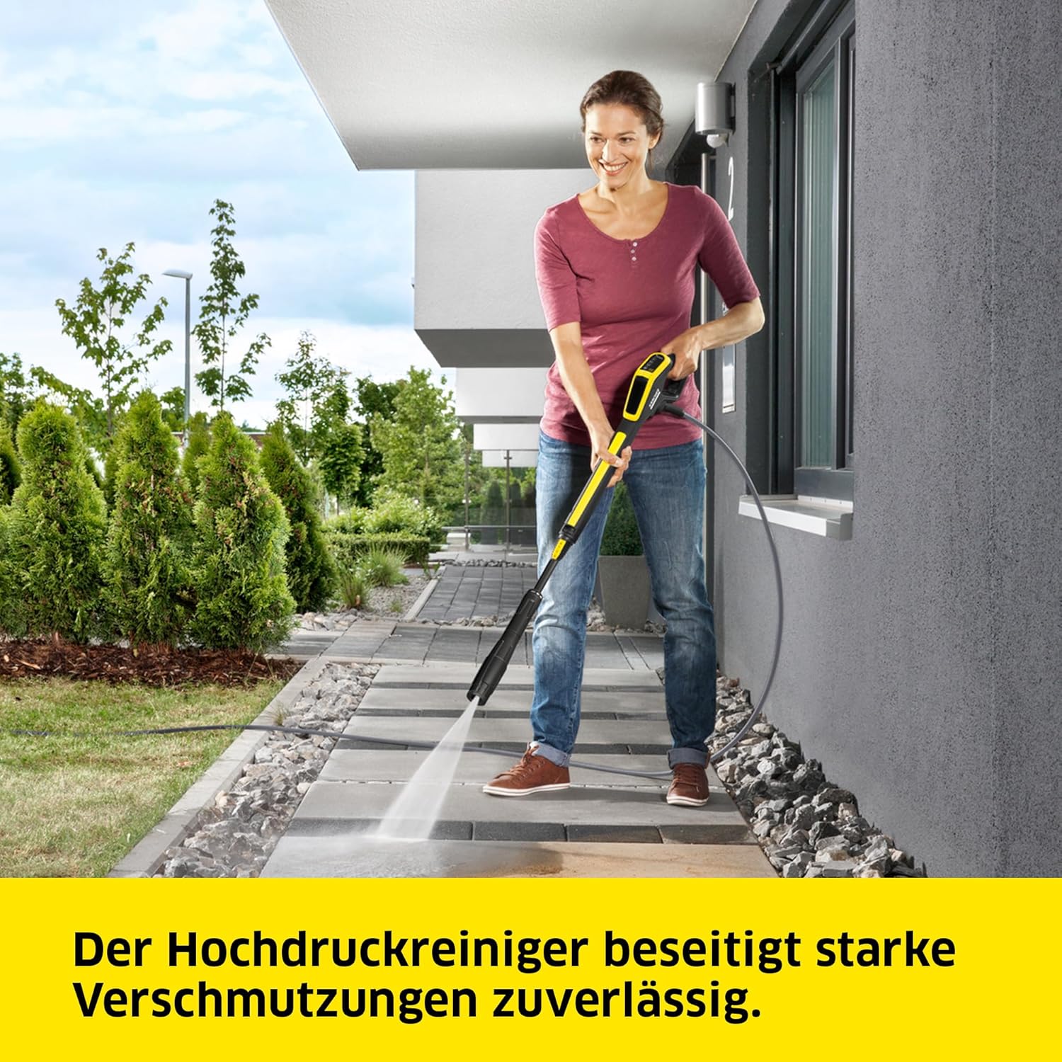 Kärcher Hochdruckreiniger K 5 Power Control, Druck: max. 145 bar, Fördermenge: 500 l/h, Flächenleistung: 40 m²/h, Wasserfilter, Gewicht: 13 kg, Hochdruckschlauch und -pistole, Dreckfräser, Strahlrohr