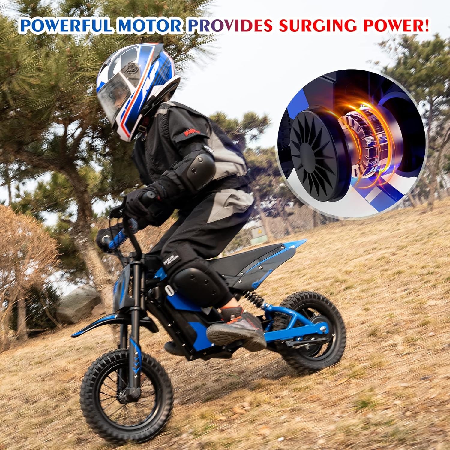 EVERCROSS EV12M Elektro Motorrad Kinder, Elektromotorrad mit 300W Motor, 8/12/25 KMH Geschwindigkeitsmodus, 15KM Lange Reichweite, 12 Zoll Luftreifen, Moto Cross für Kinder von 3–12 Jahren