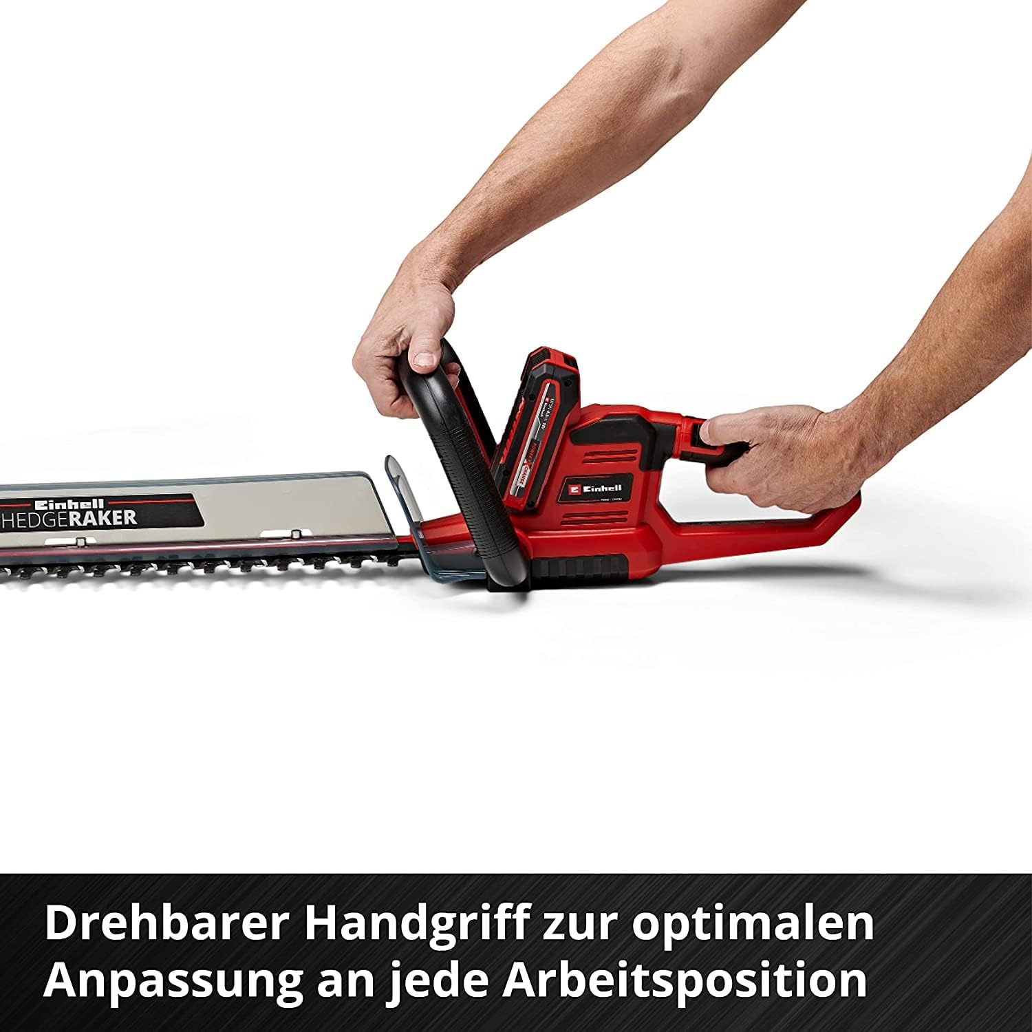Einhell Akku-Heckenschere GE-CH 18/60 Li-Solo Power X-Change (18 V, 60 cm Schnittlnge, 22 mm Zahnabstand, drehbarer Handgriff, inkl. Schnittgutsammler, ohne Akku)