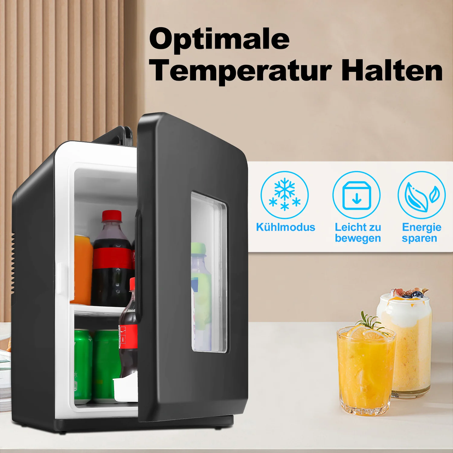 Sonnewelt 2 in 1 Mini Kühlschrank 15L Kühlbox