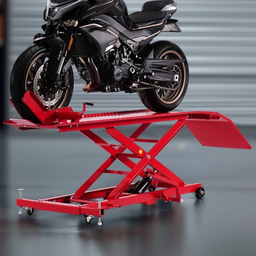 Motorradhebebühne Hebeständer Motorradheber Hydraulisch Rollbar Dirtbike
