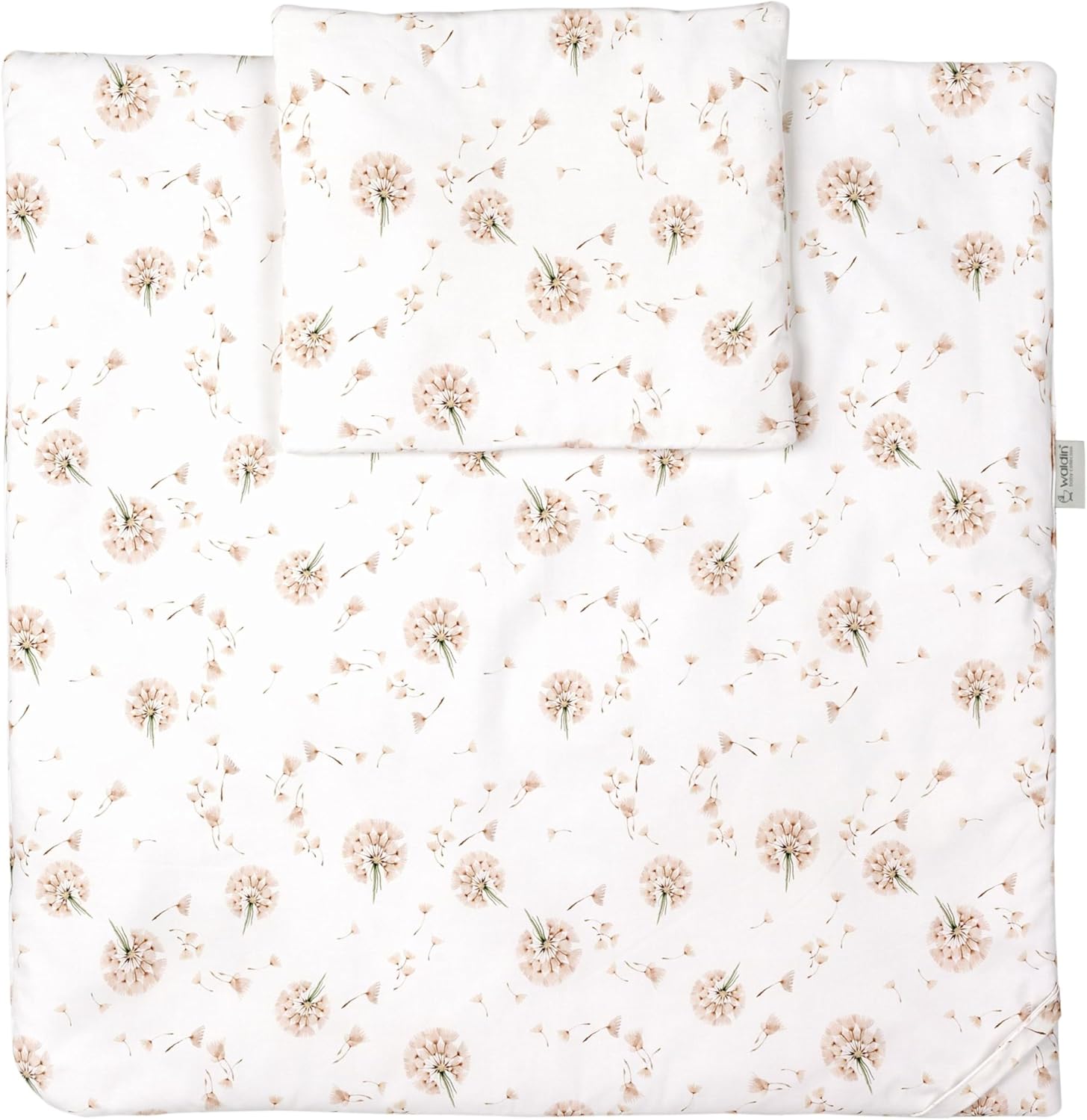 Waldin Oval Baby-Bett Mitwachsend Komplett Set 7in1, Gitterbett, Kinderbett mit Matratze, Wickelkommode, Beistellbett, Holz Weiß