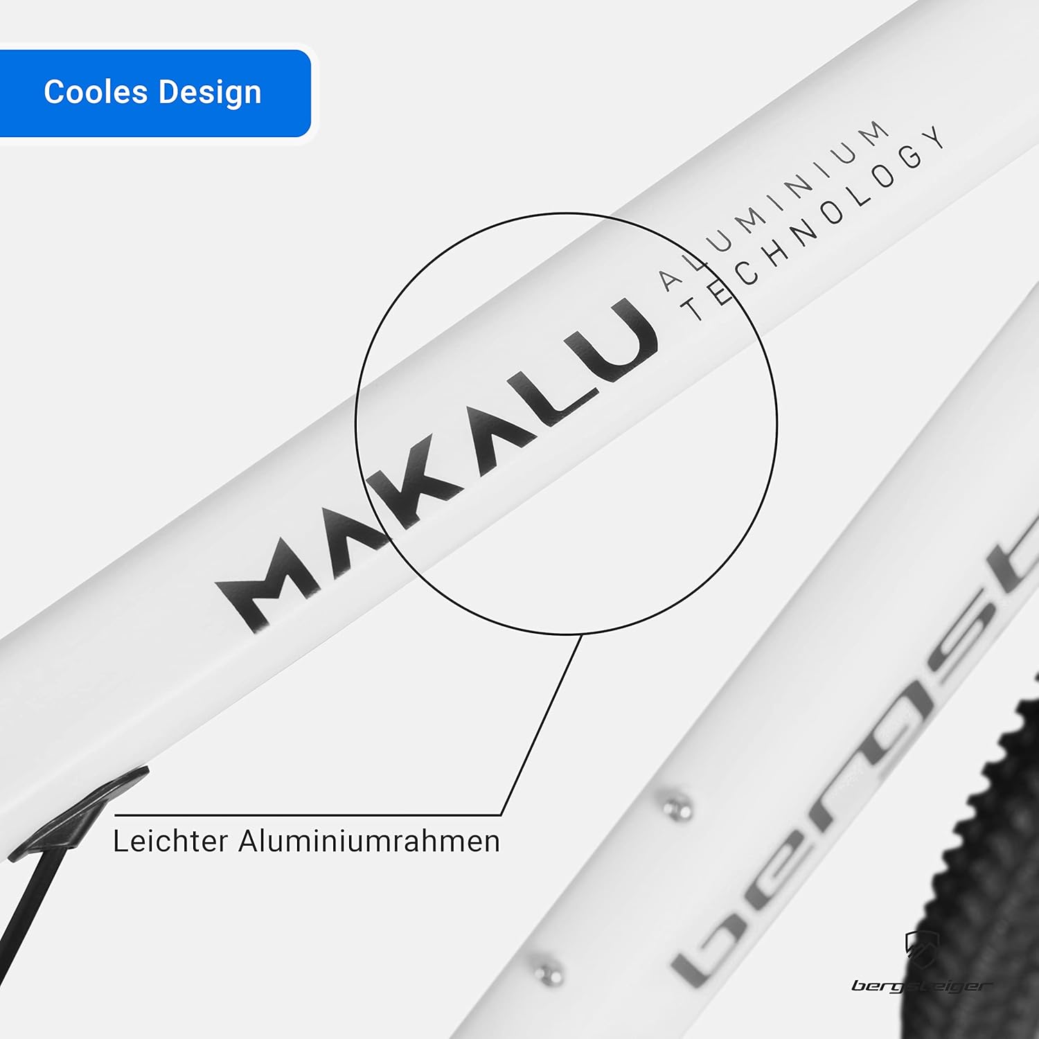Bergsteiger Makalu 26 Zoll Mountainbike Aluminium, geeignet ab 150 cm, Scheibenbremse, Shimano 21 Gang-Schaltung, Hardtail, Jungen-Fahrrad & Herren-Fahrrad
