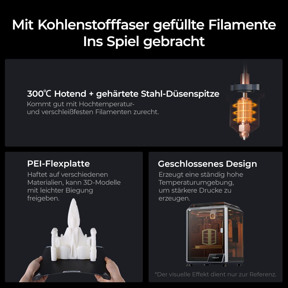 Creality K2 Plus Combo 3D-Drucker, 16-Farben Multimaterial-Druck, 350³mm XXL-Bauraum, Servo-Direktantrieb, Dual-KI-Kameras, Ultra-Leise <45dB, Aktive Heizkammer, RFID/WLAN (Industrie 4.0)