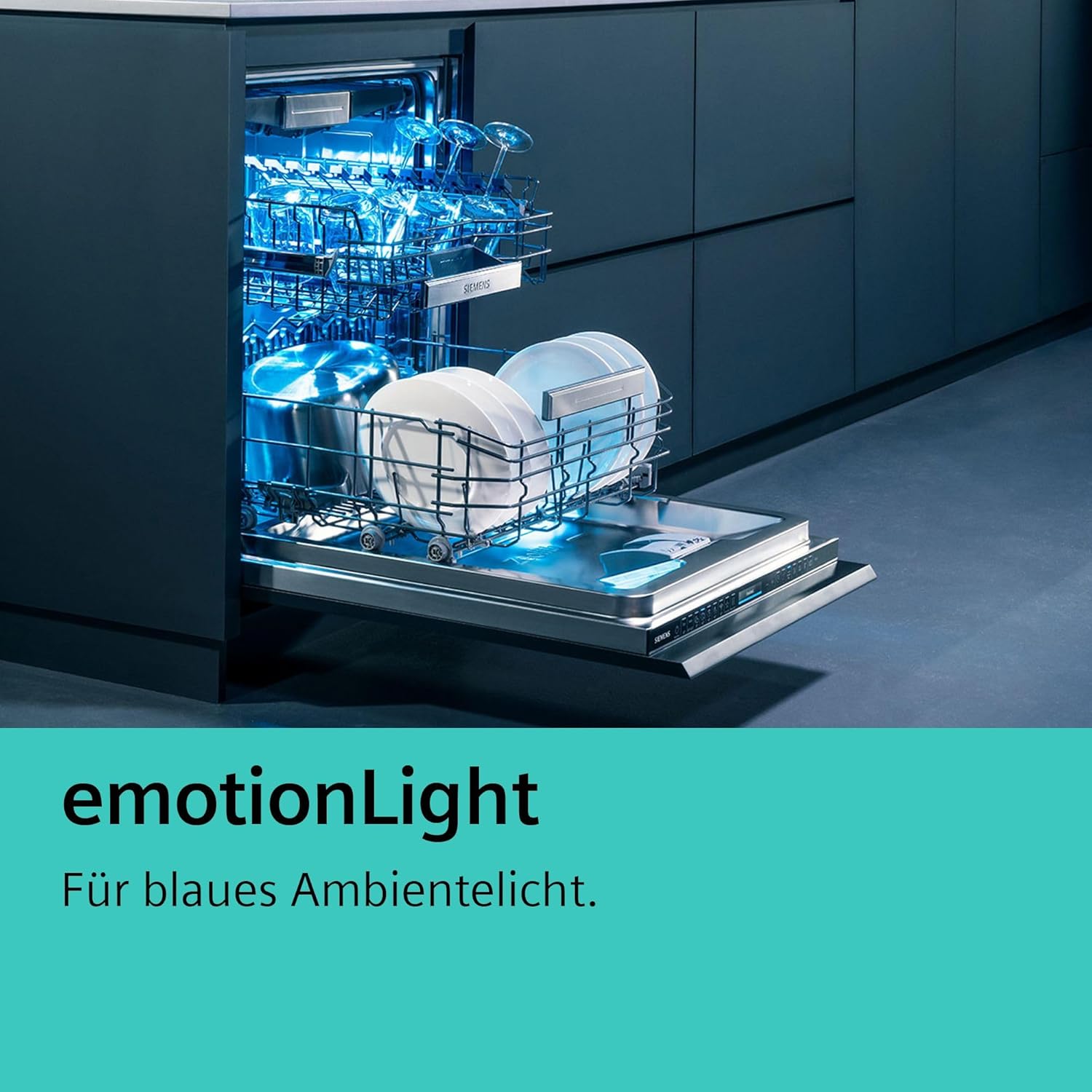 Siemens SN43ES14VE, iQ300 Smarter Geschirrspüler, Unterbau-Spülmaschine mit Besteckschublade, 60 cm, automatische Türöffnung dank autoOpen dry, besonders leise mit iQdrive-Motor, aquaStop, Edelstahl