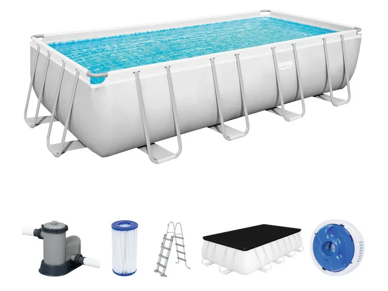 Power Steel™ Frame Pool Komplett-Set, eckig