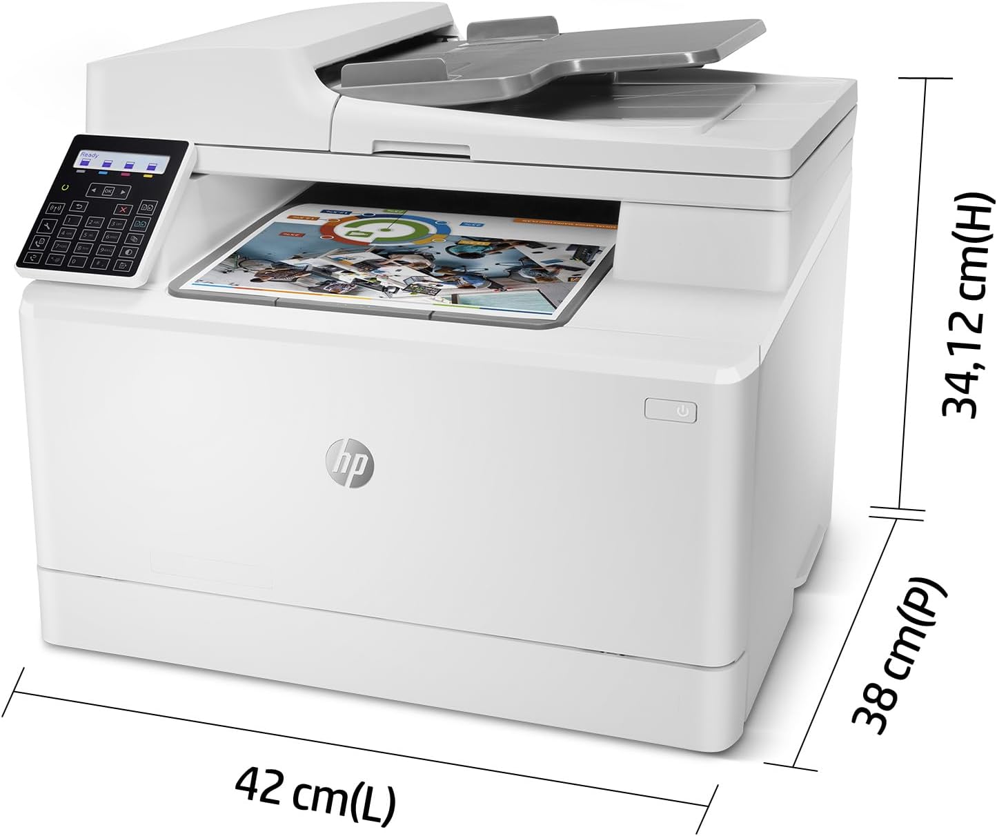 HP Color LaserJet Pro MFP 3302fdwg Multifunktions-Farblaserdrucker, Fax, Automatischer beidseitiger Druck, Touchscreen, Wi-Fi, Ethernet, USB, HP Wolf Pro Security