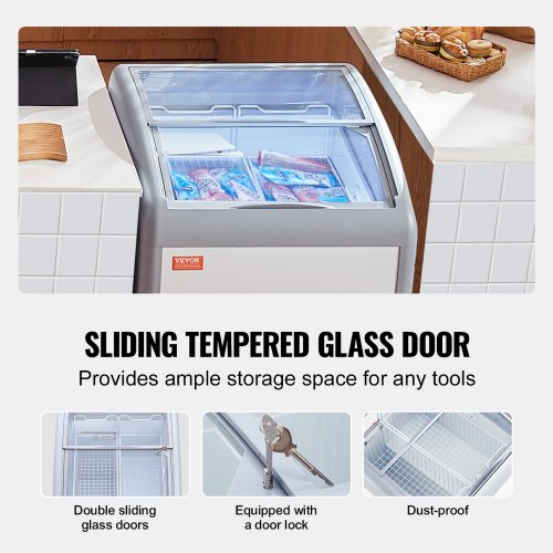 154L kommerzielle Eisvitrine Gelato-Tauch-Gefrierschrank Eiscreme-Vitrine