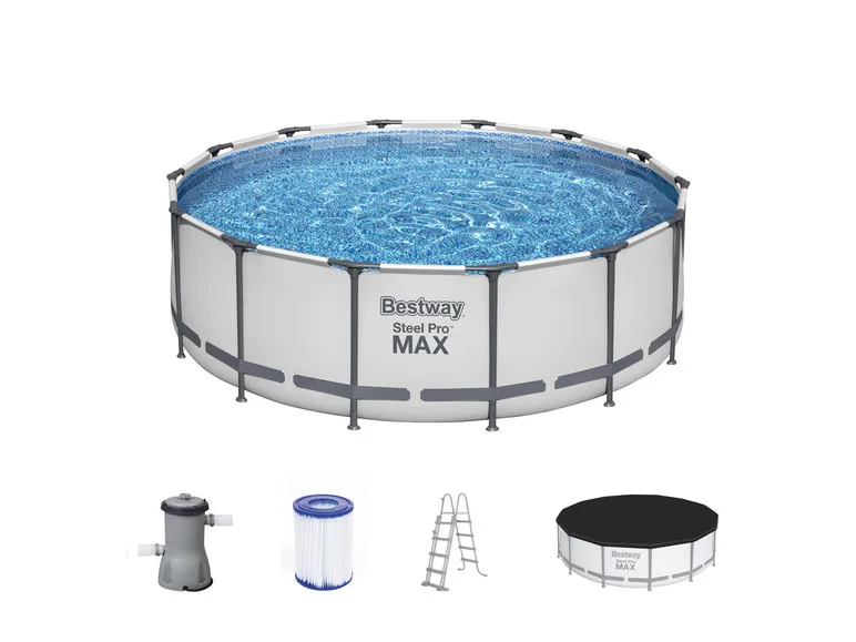 Steel Pro MAX™ Frame Pool Komplett-Set mit Filterpumpe, Ø 427 x 122 cm