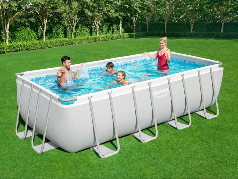 Power Steel™ Frame Pool Komplett-Set, eckig