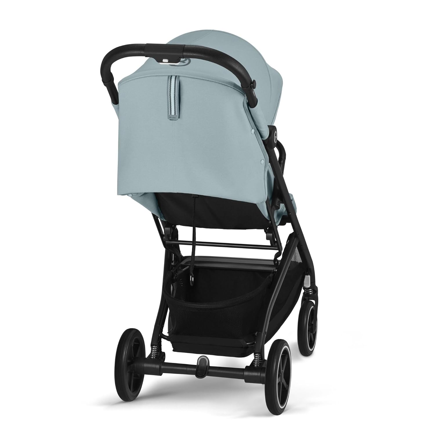 Cybex Gold Kinderwagen Beezy mit One-Pull Harness, Ab Geburt bis ca. 4 Jahre (max. 22 kg), Kompakt und ergonomisch, Magic Black (Schwarz mit schwarzem Rahmen)