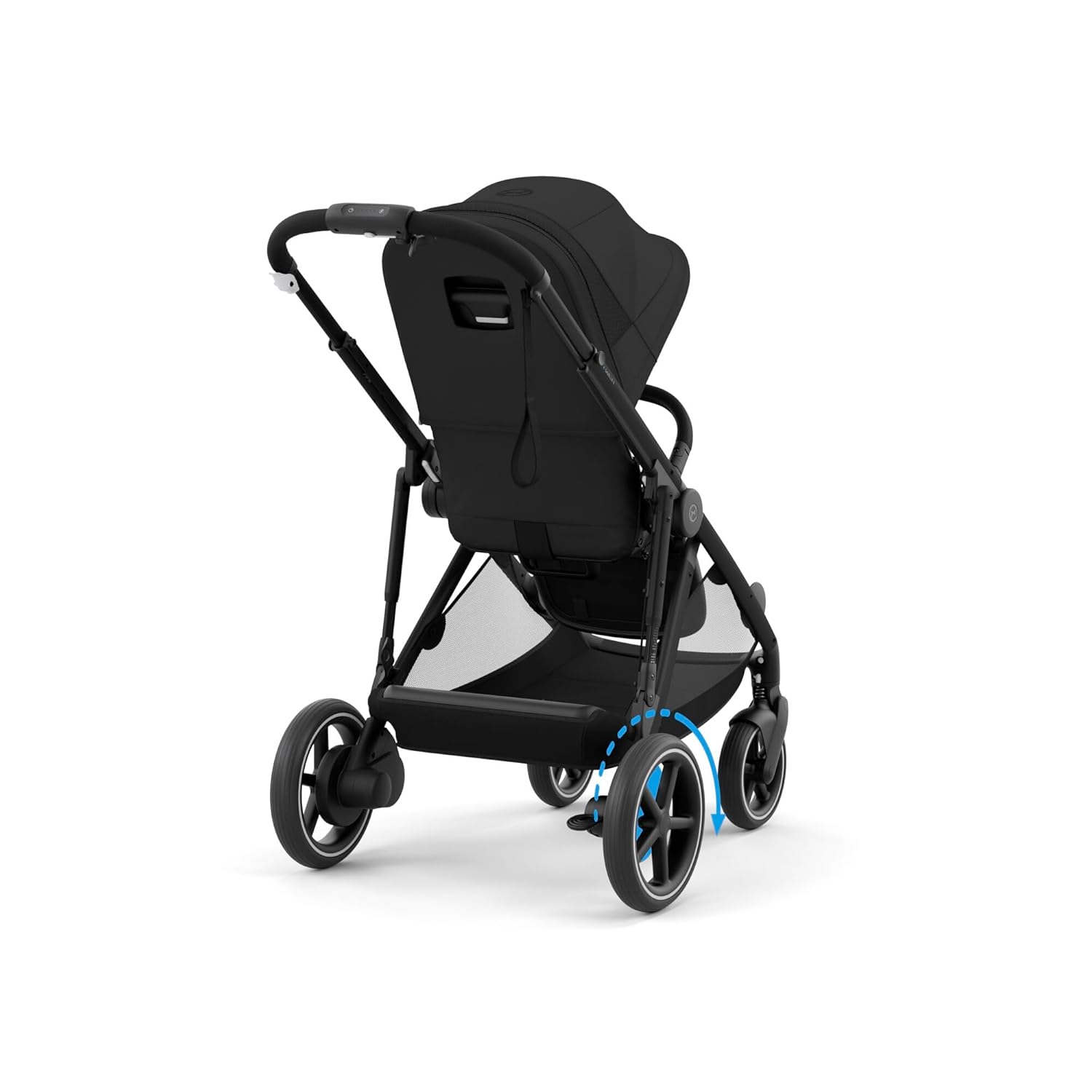 CYBEX Gold Kinderwagen e-GAZELLE S, Ab Geburt bis ca. 4 Jahre, Max. 22 kg (Single-Modus) / 2x 22 kg (Duo-Modus), All-in-1-System mit E-Antrieb und 20+ Konfigurationen, Moon Black