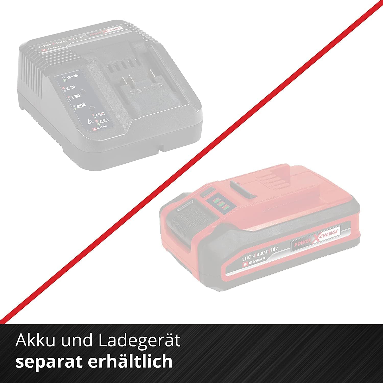 Einhell Akku-Heckenschere GE-CH 18/60 Li-Solo Power X-Change (18 V, 60 cm Schnittlnge, 22 mm Zahnabstand, drehbarer Handgriff, inkl. Schnittgutsammler, ohne Akku)