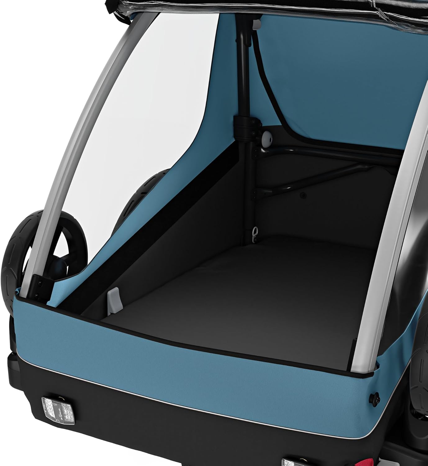Thule Courier Fahrradanhänger Hunde, Fahrradanhänger für 2 Kinder Aegean Blue One-Size