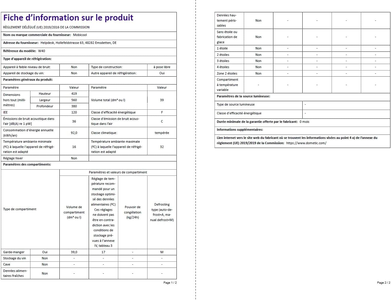 MOBICOOL MQ40W Kühlbox mit Rollen | Elektrisch | 39 L | 12V, 230V | für Auto, Boot, Reisemobil und Steckdose