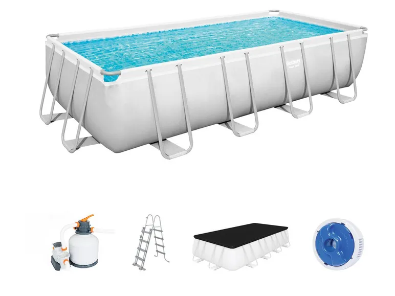 Power Steel™ Frame Pool Komplett-Set, eckig