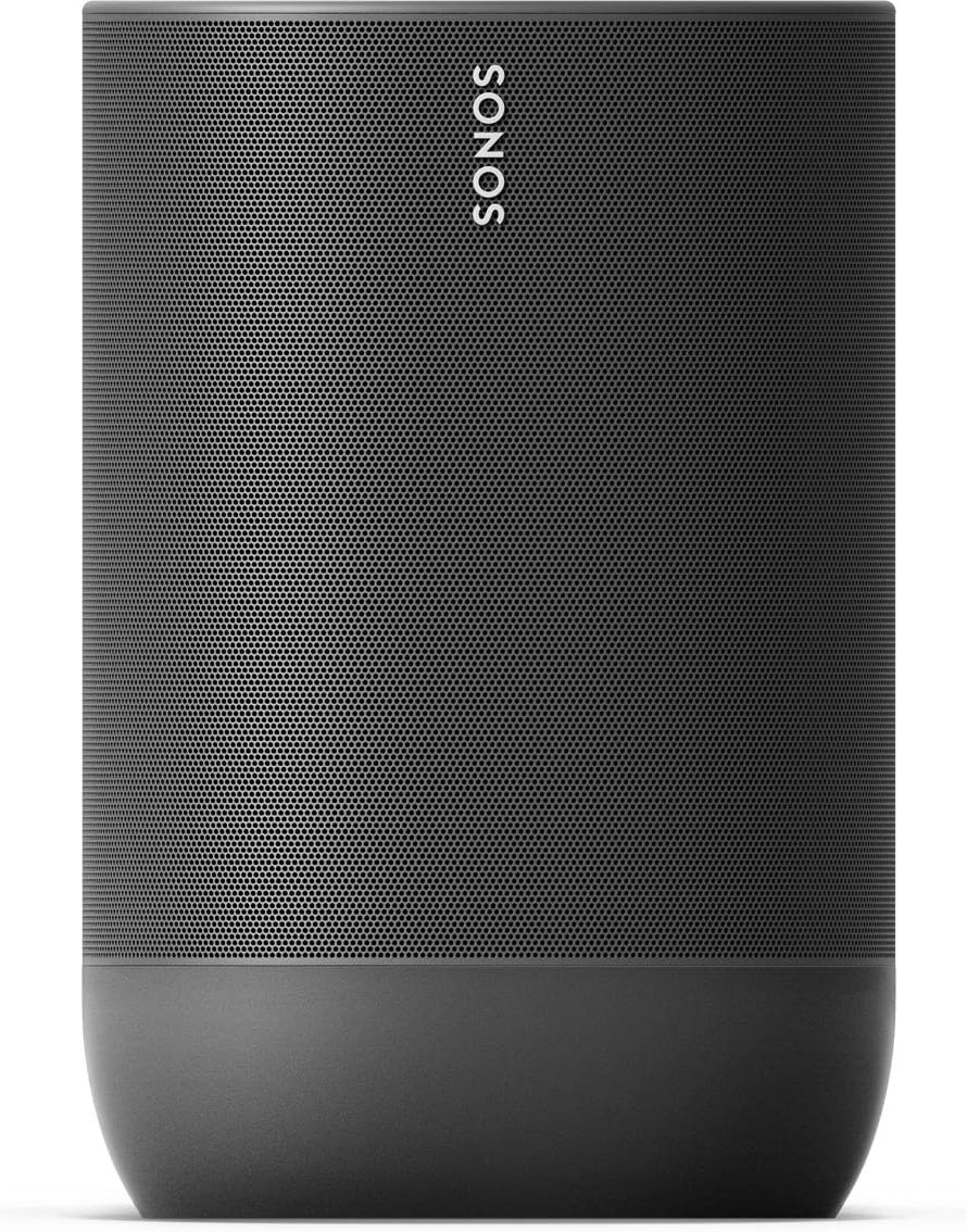 Sonos Move Smart Speaker (Wasserfester WLAN und Bluetooth Lautsprecher mit Alexa Sprachsteuerung, Google Assistant und AirPlay 2 – Kabellose Outdoor Musikbox mit Akku für Musikstreaming) schwarz