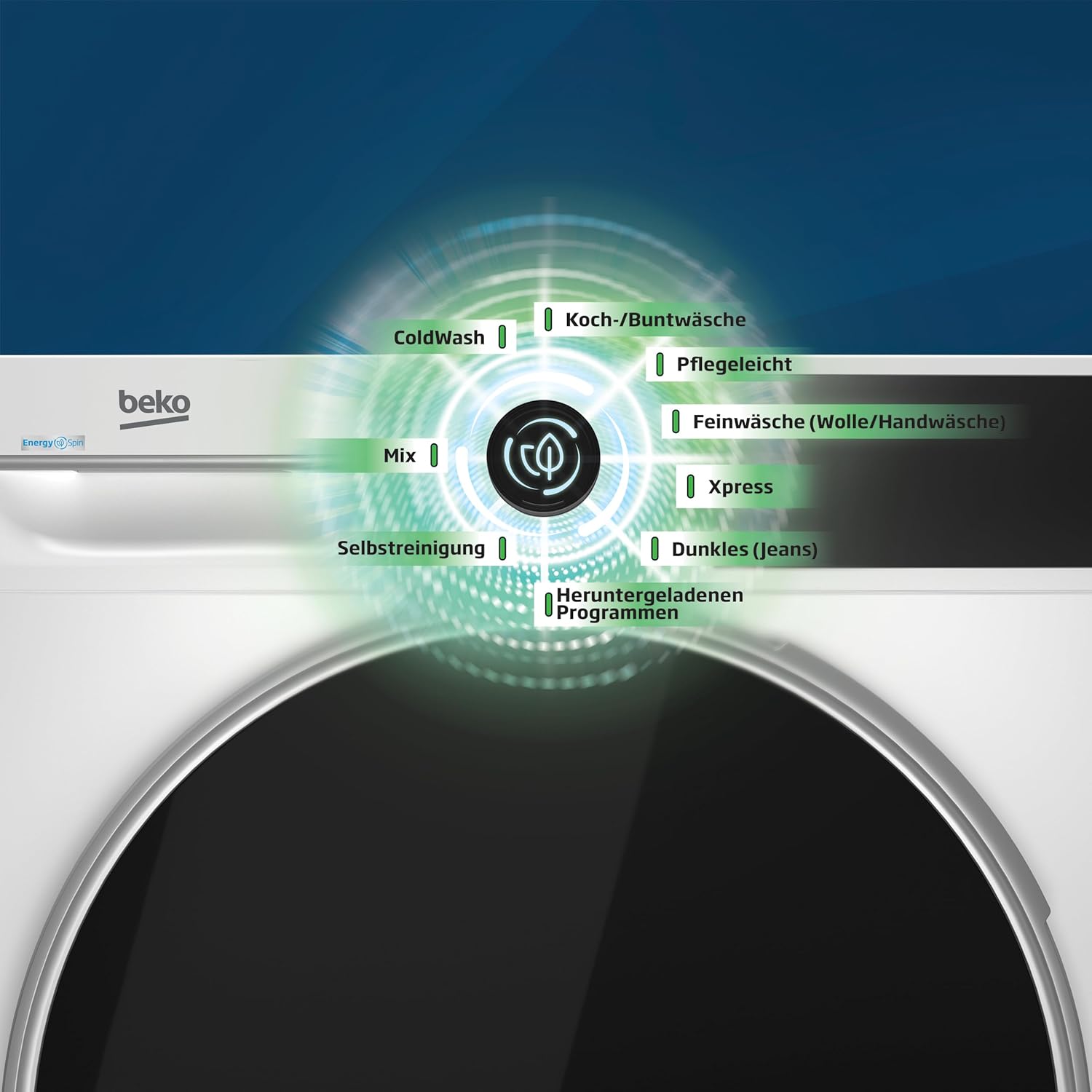 Beko WMC91464ST1 b300 Waschvollautomat, Waschmaschine, 9 kg, Bluetooth, ProSmart Inverter Motor, Dampffunktion, Pet Hair Removal, Watersafe+, Weiß