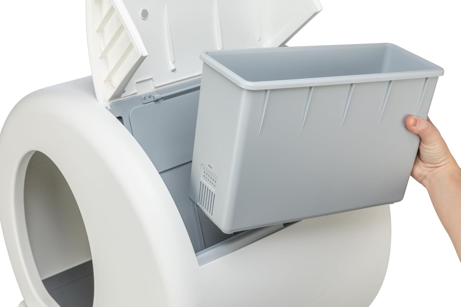 TRIXIE selbstreinigende Katzentoilette 53 x 55,5 x 52 cm – für anhaltende Sauberkeit – praktisches, elektrisches Katzenklo für Katzen ab 1,5 kg / 4 Monaten – leise & sicher - 40040