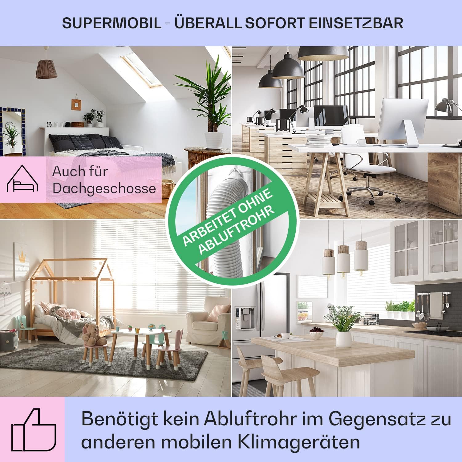 Klarstein 4-in-1: Smart Luftkühler, Ventilator, Luftbefeuchter & Ionisation I 6 L Wassertank, Oszillation, 30 W, 210 m³/h, Timer I Klimagerät ohne Abluftschlauch, Mobiles Klimagerät, Schwarz-Rosegold