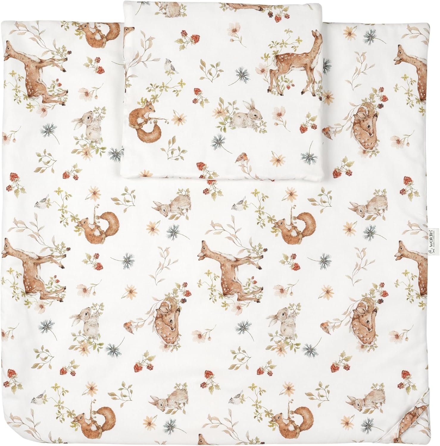 Waldin Oval Baby-Bett Mitwachsend Komplett Set 7in1, Gitterbett, Kinderbett mit Matratze, Wickelkommode, Beistellbett, Holz Weiß