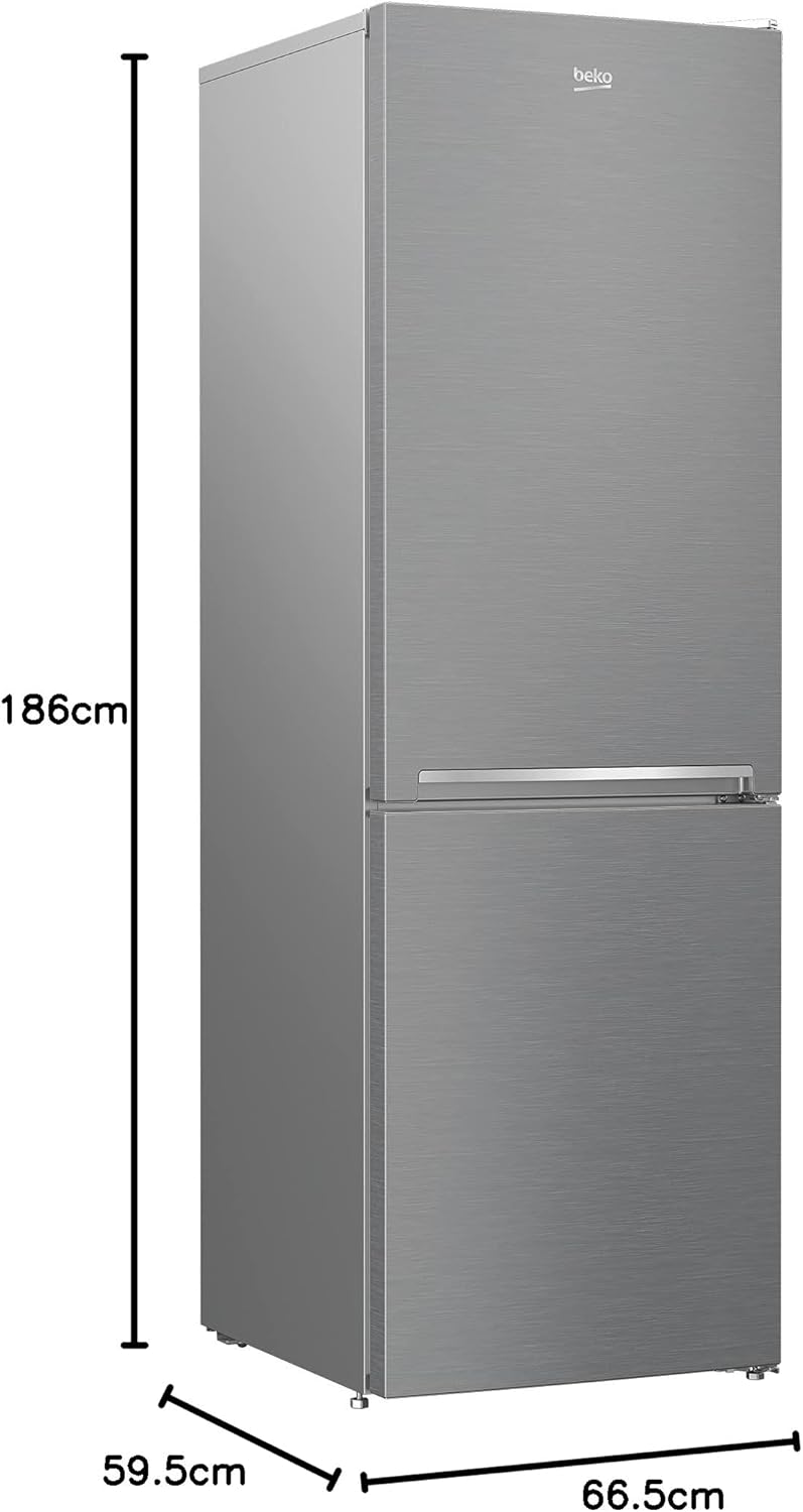 Beko RCNE366E70ZXBRN bPRO700 freistehende Kühl-/Gefrierkombination, großer Kühlschrank, 323 l Gesamtrauminhalt, HarvestFresh, NoFrost, leise, SmoothFit, 0°C-Zone, Dark Inox