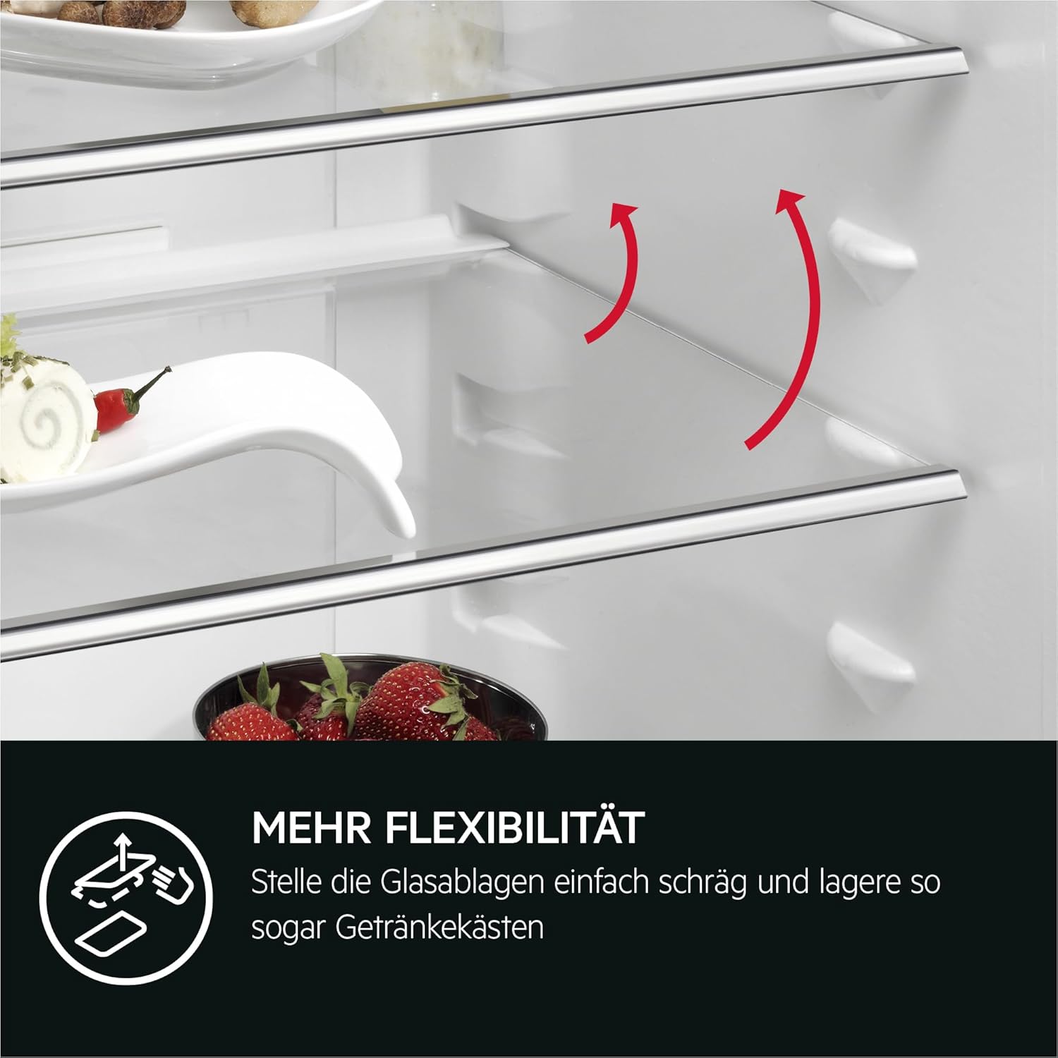 AEG TSK5O881ES Built-In Fridge / 880 mm / 142 L/Tow Door/E
