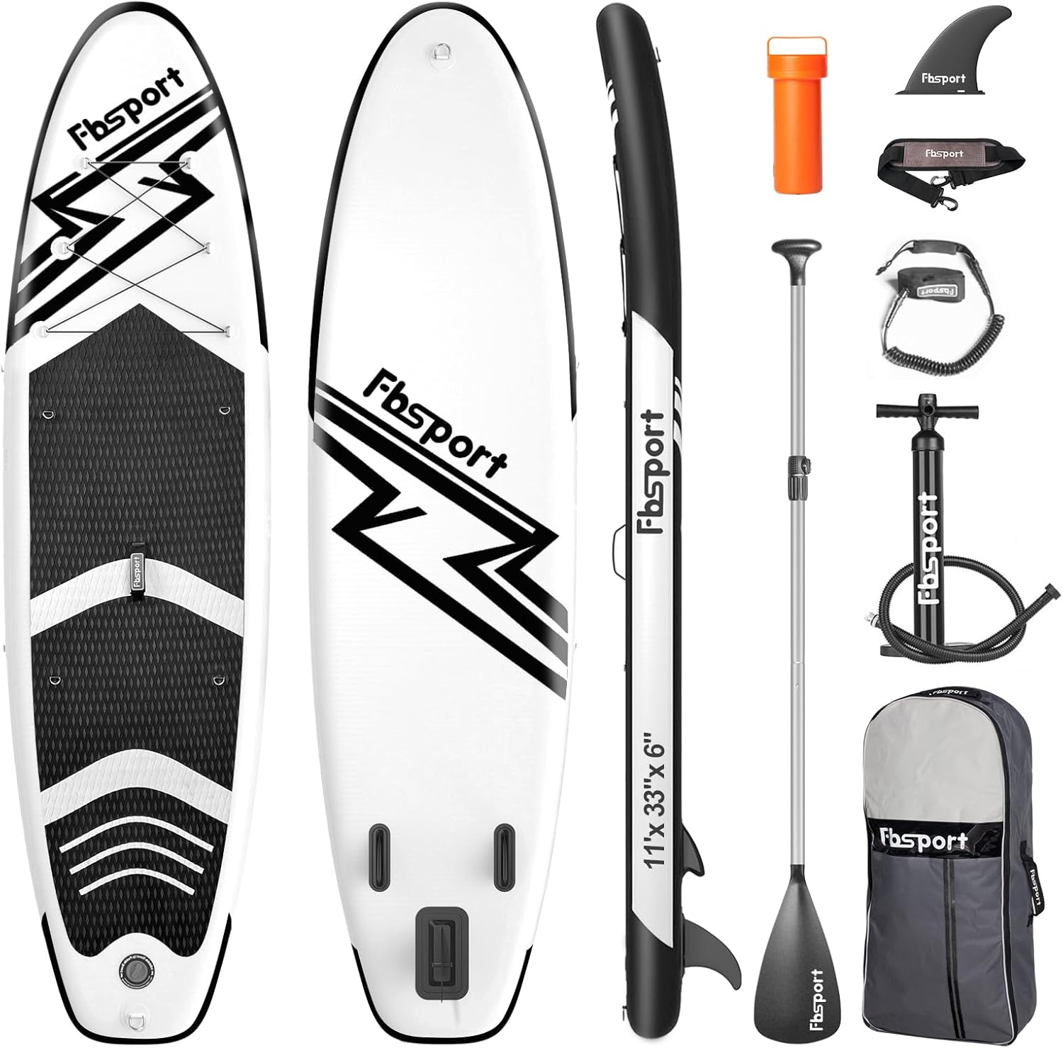 Premium-Stand-Up-Paddle-Board, Yoga-Board mit strapazierfähigem SUP-Zubehör und Tragetasche | Breiter Stand, Surf-Kontrolle, rutschfestes Deck, Leine, Paddel und Pumpe für Jugendliche und Erwachsene
