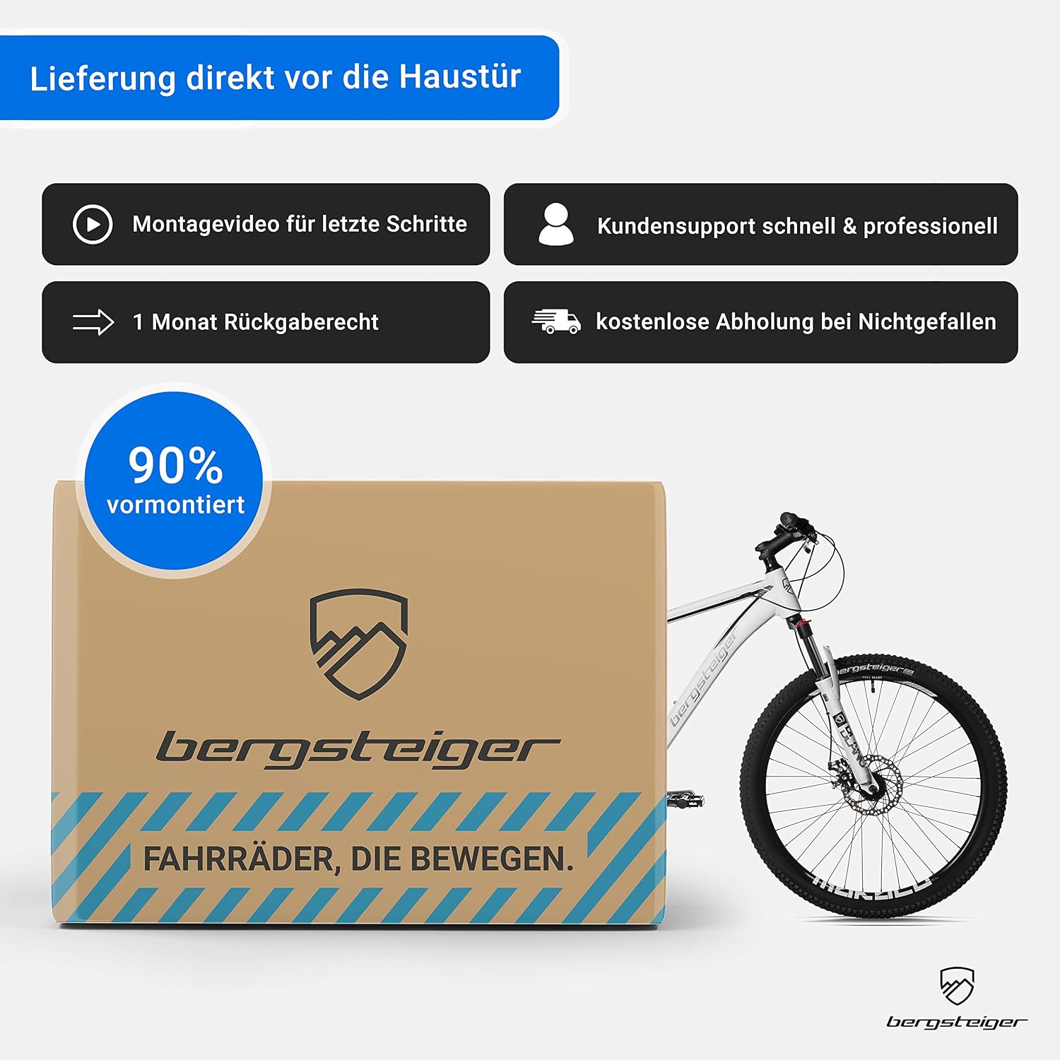 Bergsteiger Makalu 26 Zoll Mountainbike Aluminium, geeignet ab 150 cm, Scheibenbremse, Shimano 21 Gang-Schaltung, Hardtail, Jungen-Fahrrad & Herren-Fahrrad