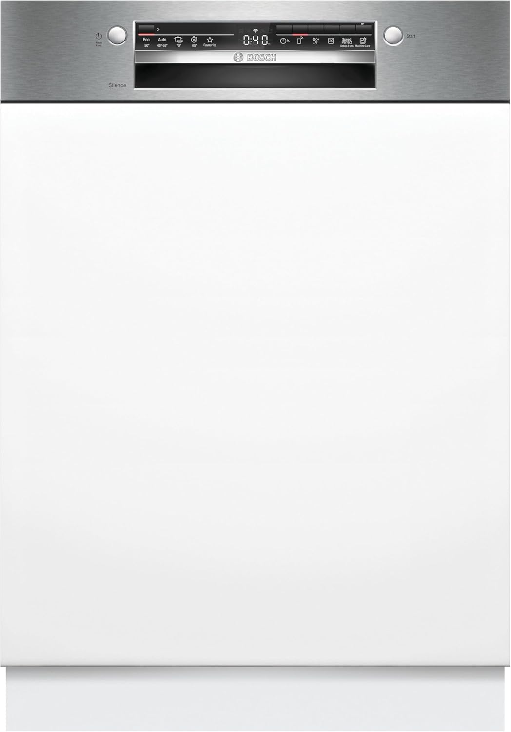 Bosch SMV4ETX08E, Serie 4, Smarter Geschirrspüler Vollintegriert 60 cm, Besteckkorb, Spülmaschine mit Programmassistent, besonders Leise, Rackmatic, Automatische Türöffnung, InfoLight, AquaStop