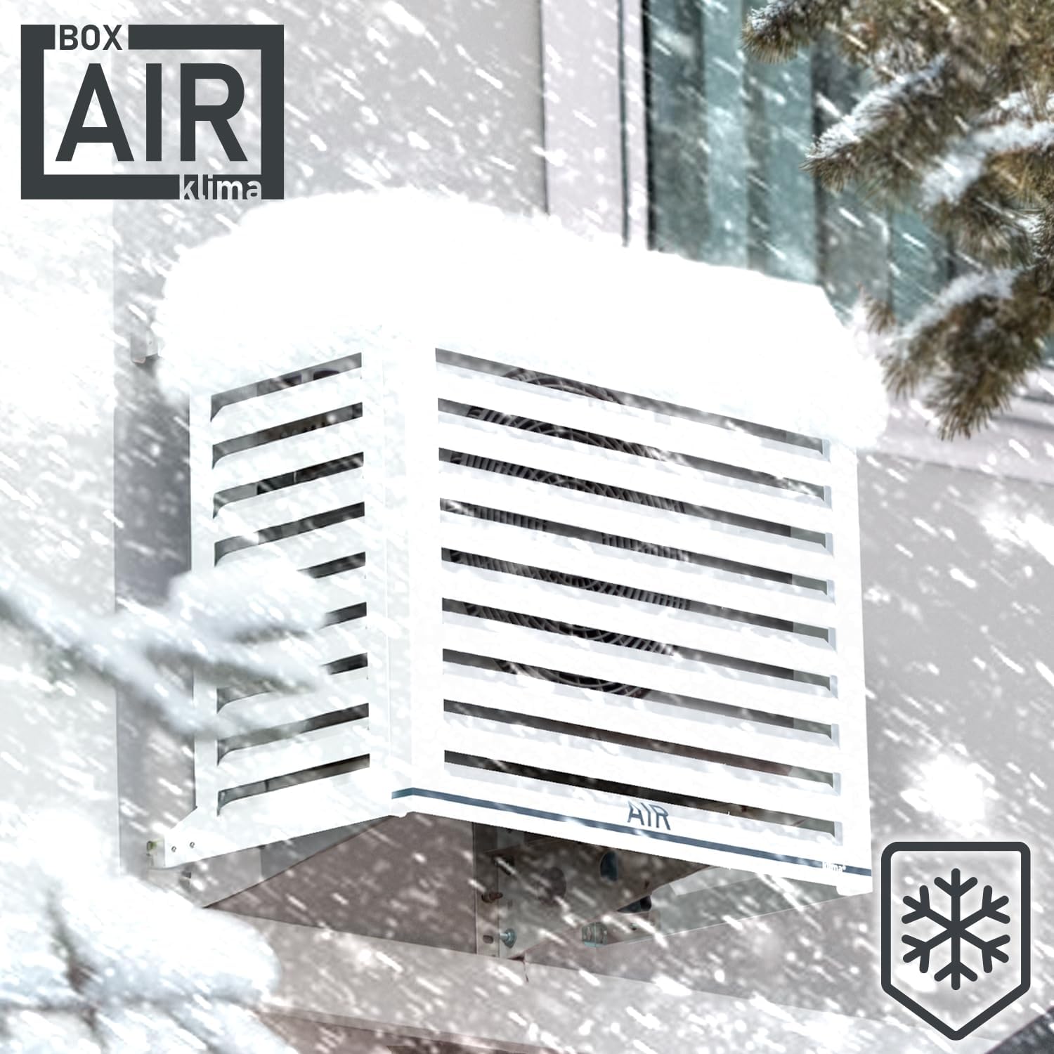 Box Air Klima Abdeckung - Schallschutzhaube Wärmepumpe Schutzgitter - Verkleidung Klimaanlage Außengerät - Für Klimaanlagen und Wärmepumpen - Robuste Schutzabdeckung