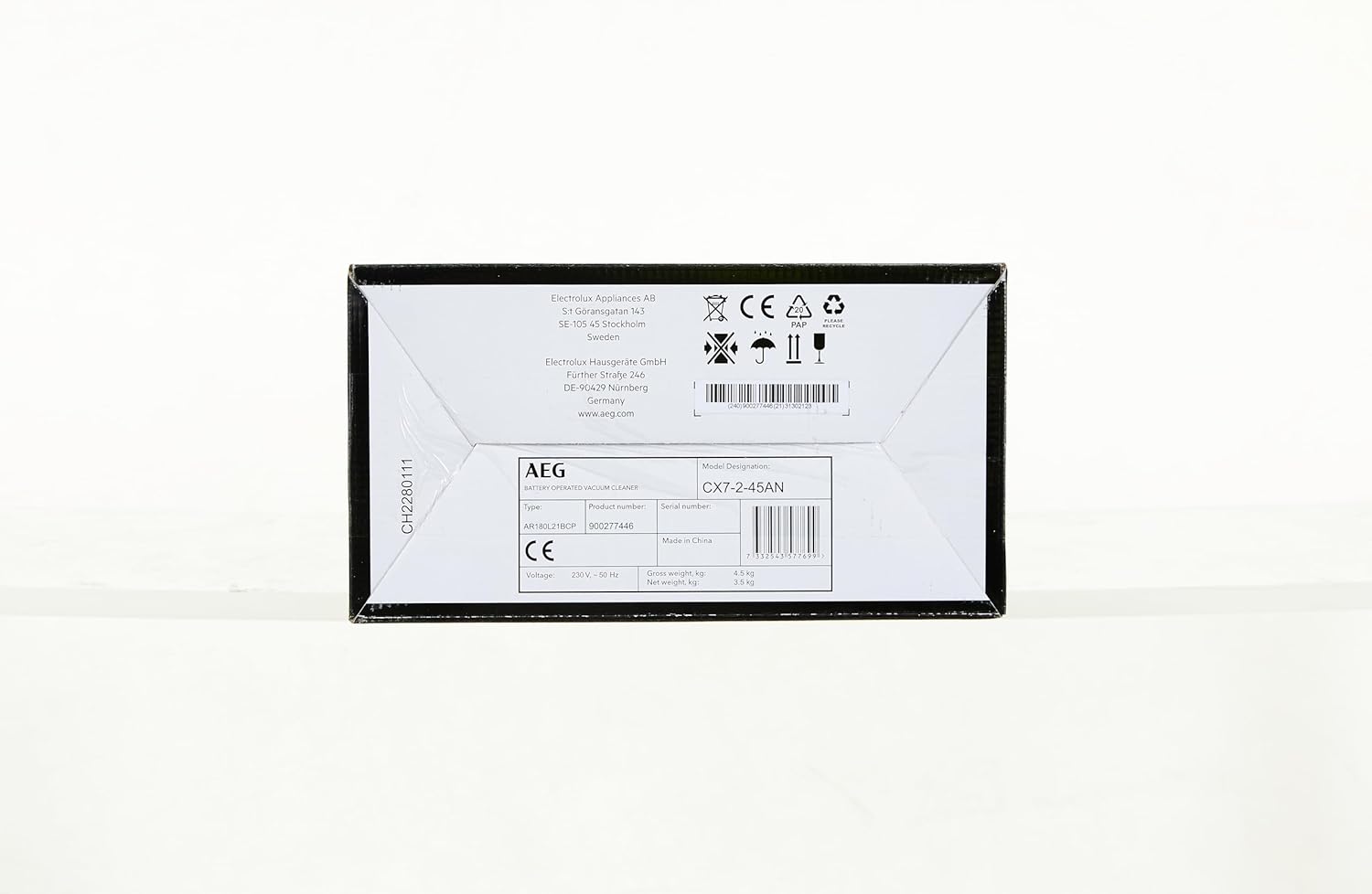 AEG Ergorapido CX7-2-45AN 2in1 Akku-Staubsauger / beutellos / Tierhaardüse / bis zu 45 Min. Laufzeit / freistehend / 180° Drehgelenk / Bürstenreinigungsfunktion / LED-Licht / rot / Exklusiv bei Amazon