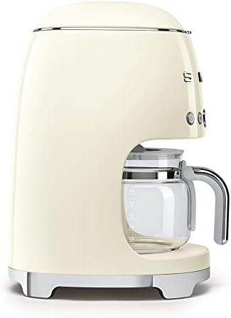 Smeg, DCF02BLMEU, Filter-Kaffeemaschine, Aroma und Autostart-Funktion, Glaskaraffe bis 12 Tassen, 2 Intensitätsniveaus, Warmhaltefunktion, 1050W, Mattschwarz