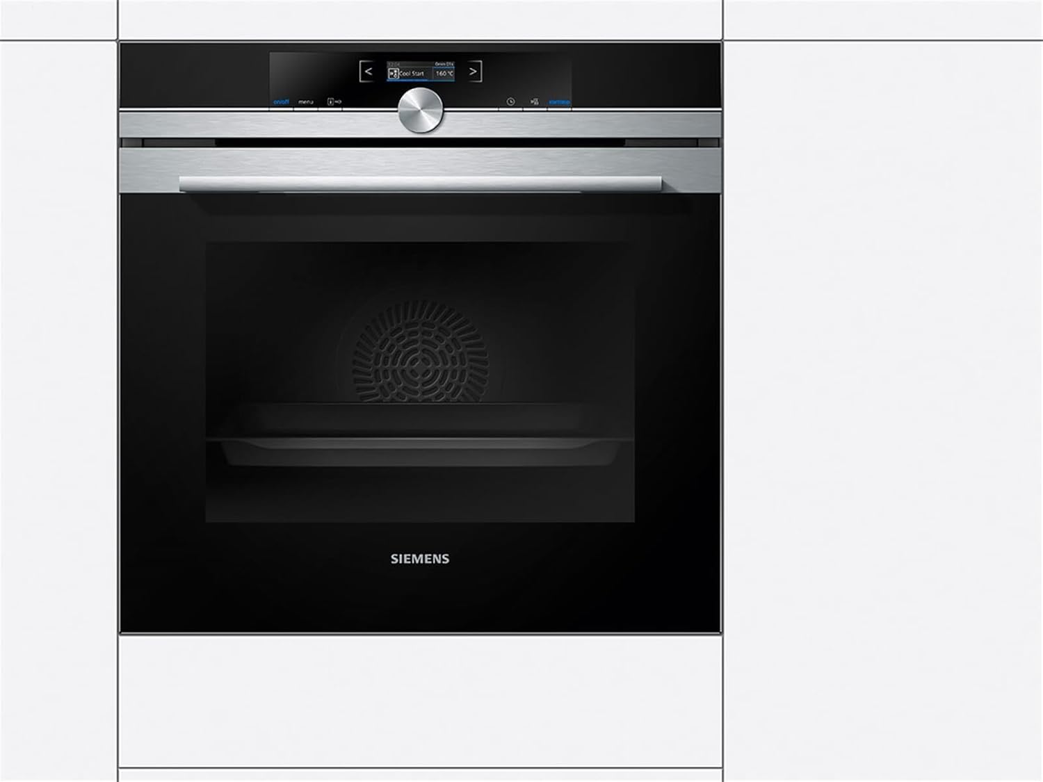 Siemens HB572ABS3, iQ300, Einbau-Backofen 60 x 60 cm, Air Fry, activeClean Pyrolyse Selbstreinung, LED-Touchbedienung, 3D Heißluft, Schnellaufheizung, cookControl10 Automatikprogramme, Edelstahl