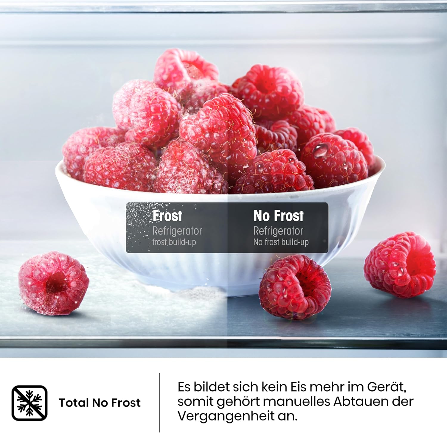 Hisense FV191N4AW2 Gefrierschrank/ TotalNoFrost/ SuperFreeze/ Türalarm/ Multiflow 360°/ BigBox/ 143,4 cm/ Gefrierteil 147 l/ 41 dB/ 205 kWh/Wei