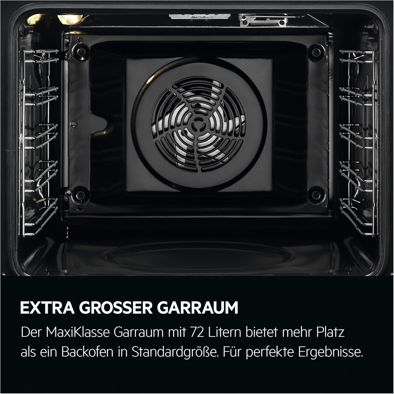 AEG Einbaubackofen – Serie 5 Ringheißluft: Gleichmäßige Garergebnisse auf 3 Ebenen – Pyrolyse Selbstreinigung – 25 Automatikprogramme – LED-Touchdisplay – Schnellaufheizung – Schwarz – BPE53516AB