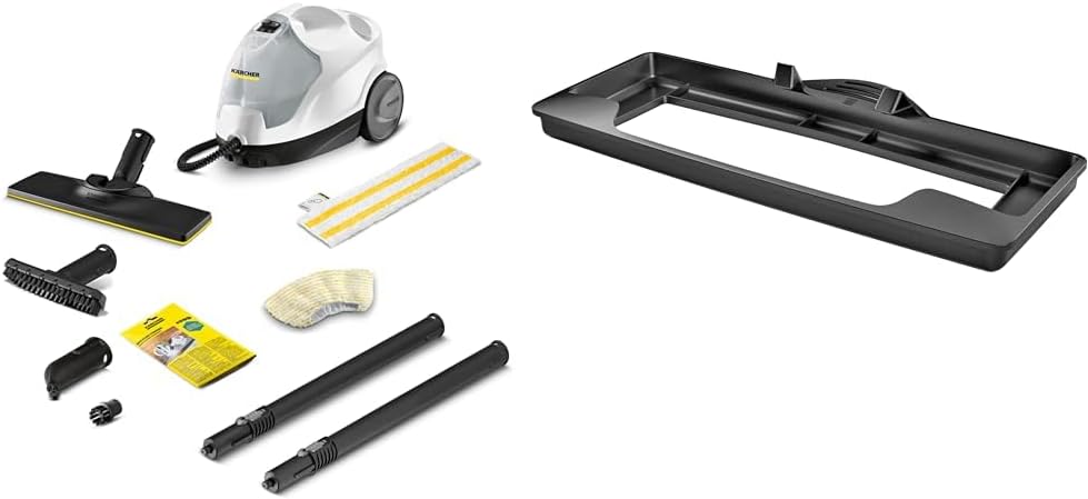 Krcher Dampfreiniger SC 5 EasyFix Iron Plug mit Heiwasser-Zuschaltung, Dampfdruck: 4,2 bar, Aufheizzeit: 3 min., Flche: ca. 150 m, Tank: 0,5 l + 1,5 l, Bodenreinigungsset EasyFix und Düsen