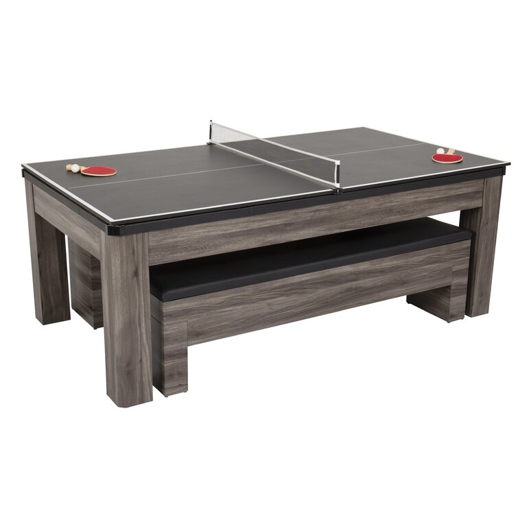 7′ 3-in-1 Combination Table Includes Billiards, Table Tennis, & Dining Table