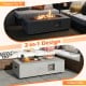 42 Inch 50,000 BTU Outdoor Rectangular Fire Table with Tank Holder